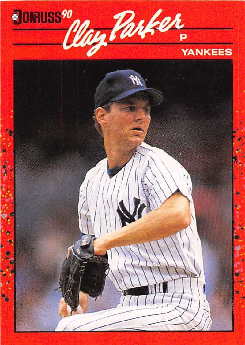 1990 Donruss Baseball #363 Clay Parker New York Yankees Image 1
