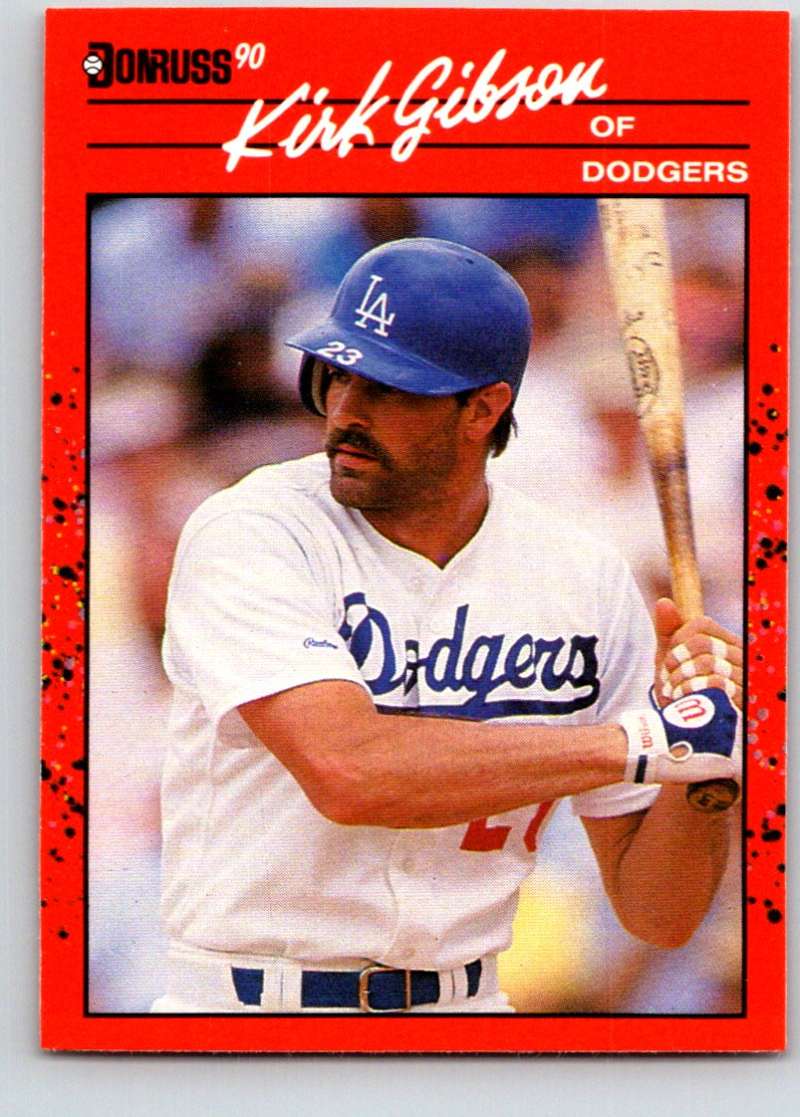 1990 Donruss Baseball #368 Kirk Gibson Los Angeles Dodgers Image 1