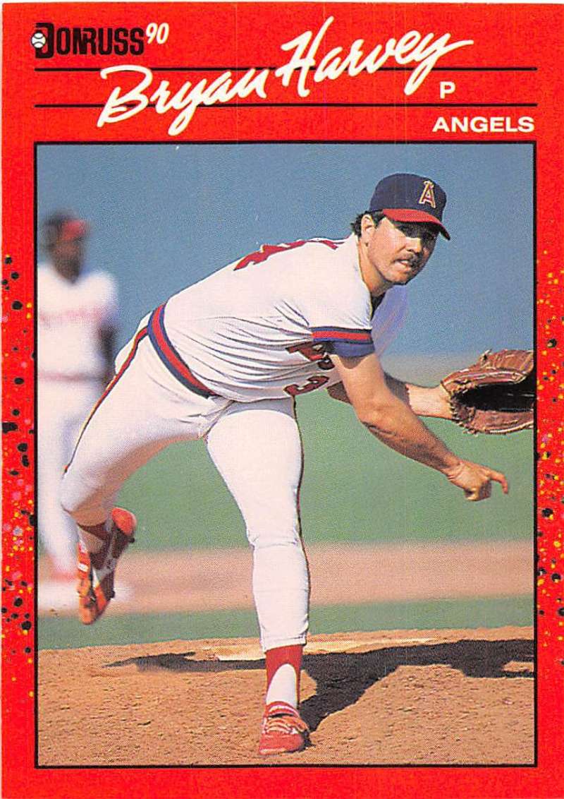 1990 Donruss Baseball #372 Bryan Harvey California Angels Image 1