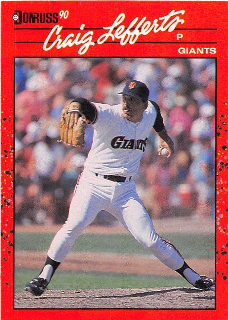 1990 Donruss Baseball #376 Craig Lefferts San Francisco Giants Image 1