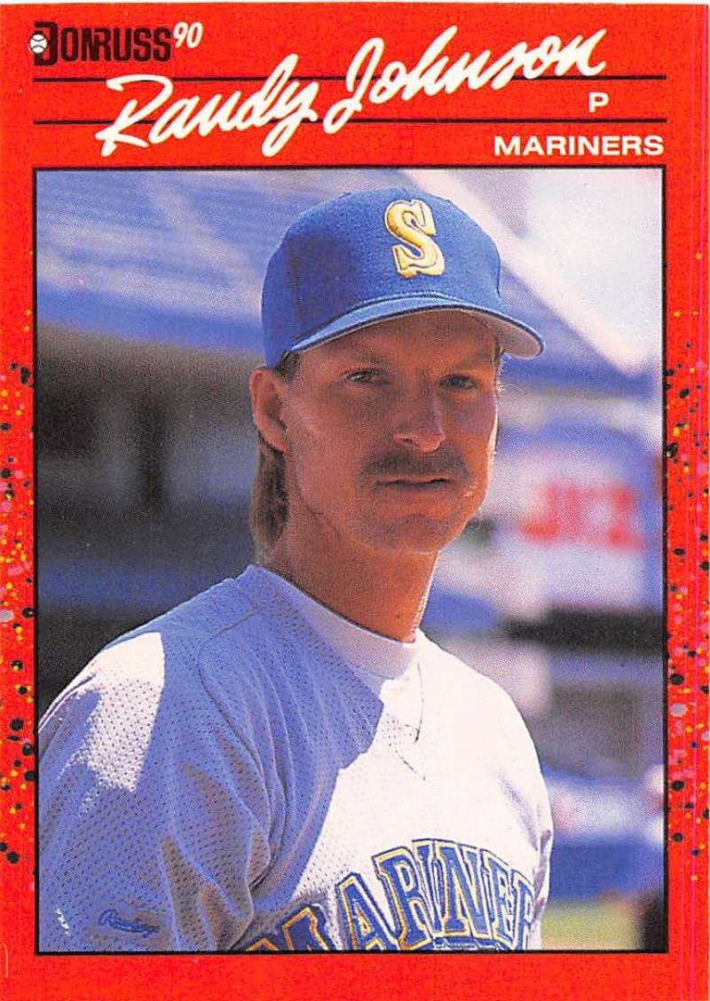 1990 Donruss Baseball #379 Randy Johnson Seattle Mariners Image 1