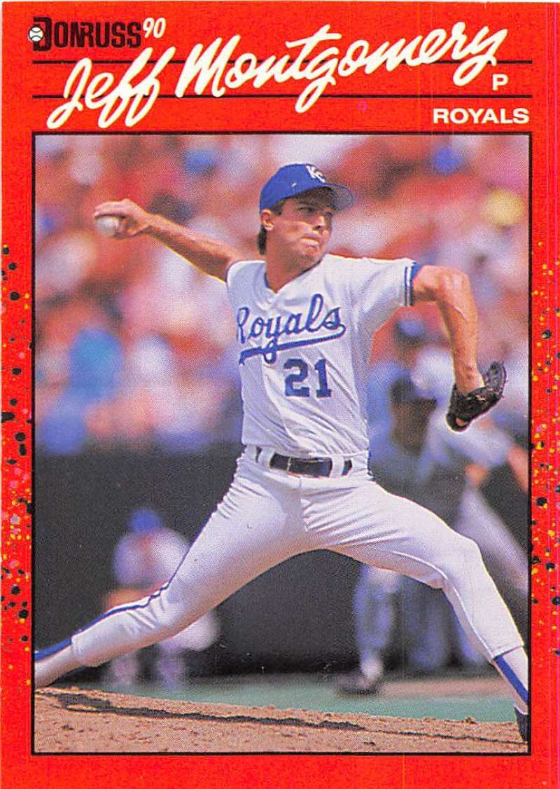 1990 Donruss Baseball #380 Jeff Montgomery Kansas City Royals Image 1