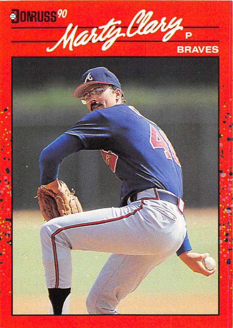 1990 Donruss Baseball #381 Marty Clary Atlanta Braves Image 1