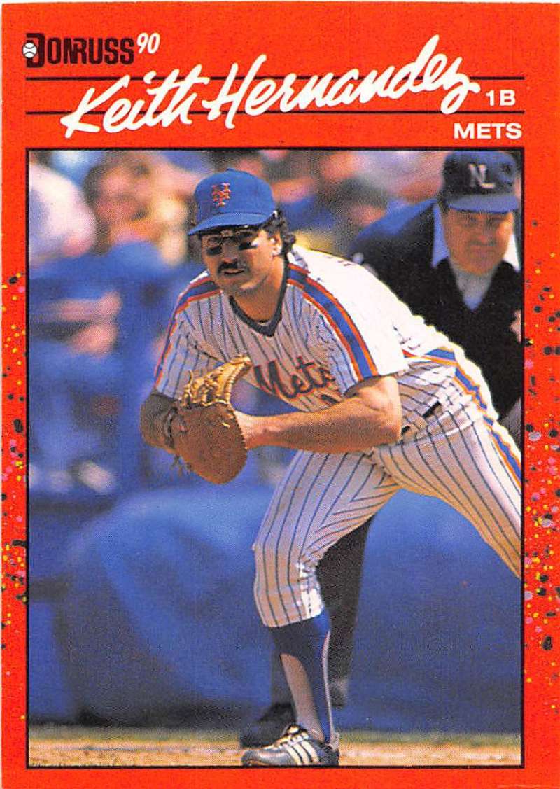 1990 Donruss Baseball #388 Keith Hernandez New York Mets Image 1