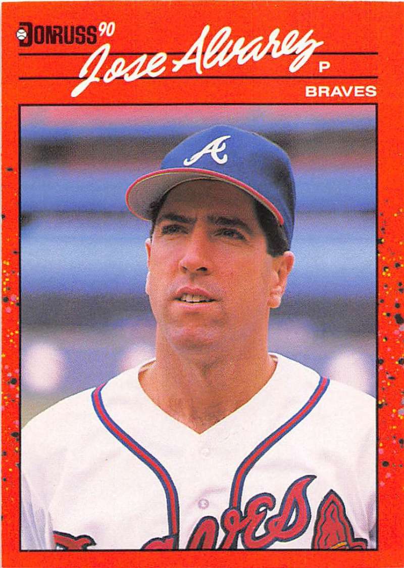1990 Donruss Baseball #389 Jose Alvarez Atlanta Braves Image 1