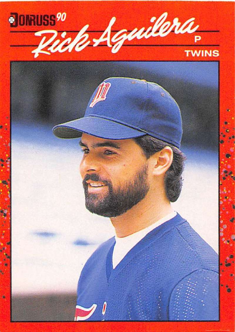 1990 Donruss Baseball #391 Rick Aguilera Minnesota Twins Image 1