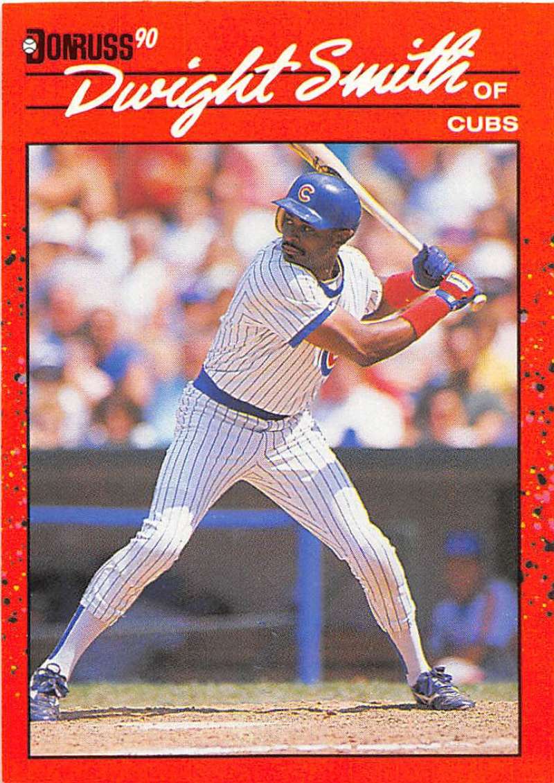 1990 Donruss Baseball #393 Dwight Smith Chicago Cubs Image 1