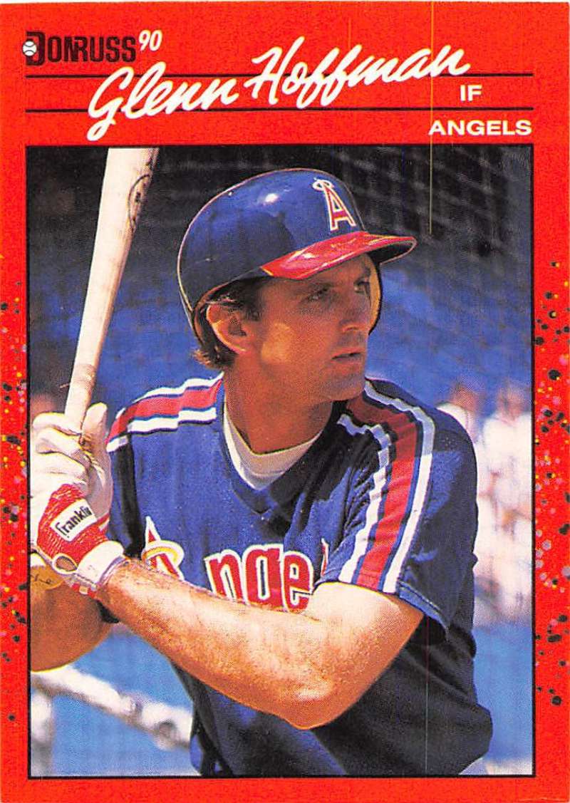 1990 Donruss Baseball #407 Glenn Hoffman California Angels Image 1