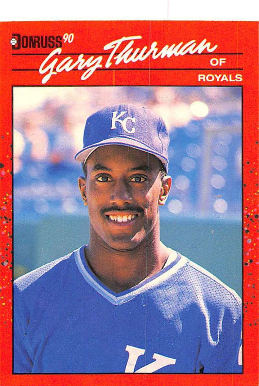 1990 Donruss Baseball  #416 Gary Thurman  Kansas City Royals  Image 1