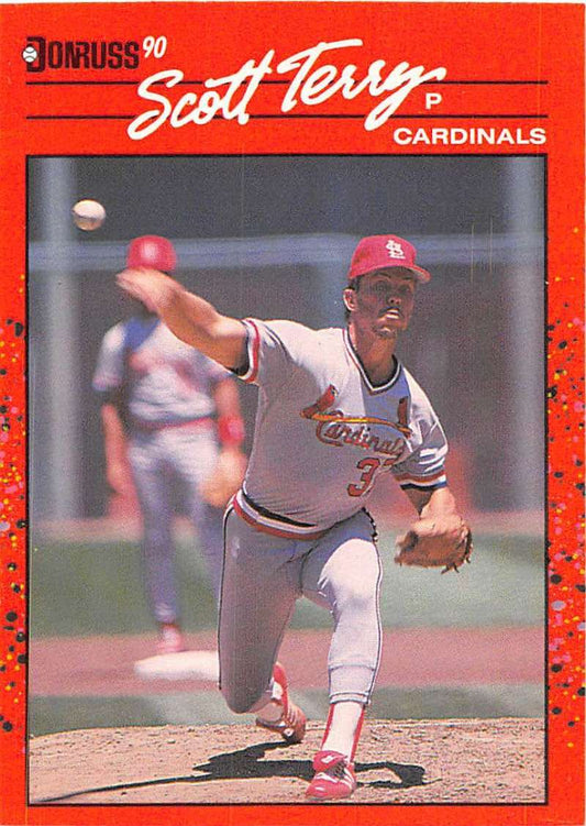 1990 Donruss Baseball  #418 Scott Terry  St. Louis Cardinals  Image 1