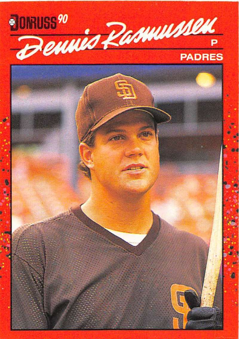 1990 Donruss Baseball #420 Dennis Rasmussen San Diego Padres Image 1
