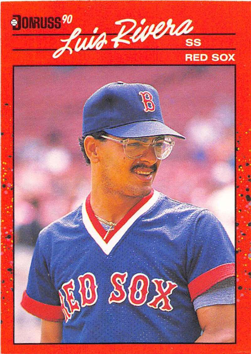 1990 Donruss Baseball #421 Luis Rivera Boston Red Sox Image 1