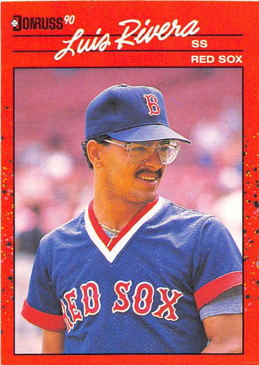 1990 Donruss Baseball  #421 Luis Rivera  Boston Red Sox  Image 1