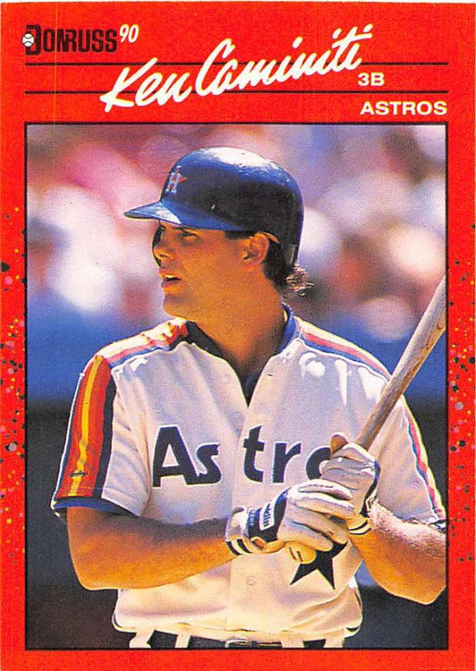 1990 Donruss Baseball  #424 Ken Caminiti  Houston Astros  Image 1