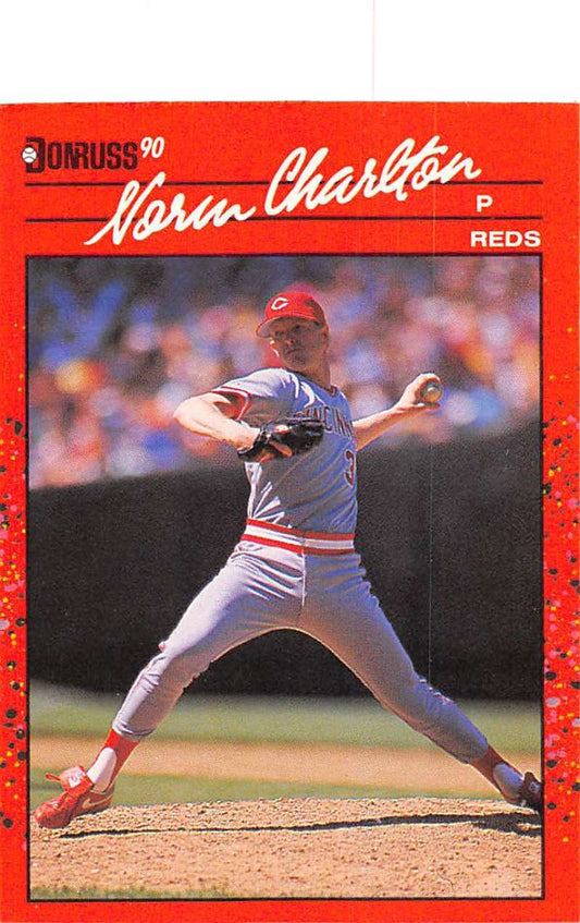 1990 Donruss Baseball  #426 Norm Charlton  Cincinnati Reds  Image 1
