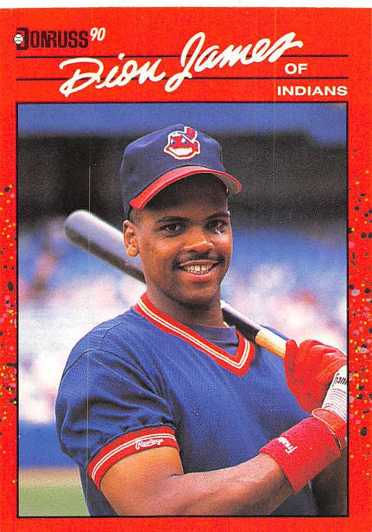 1990 Donruss Baseball  #428 Dion James  Cleveland Indians  Image 1