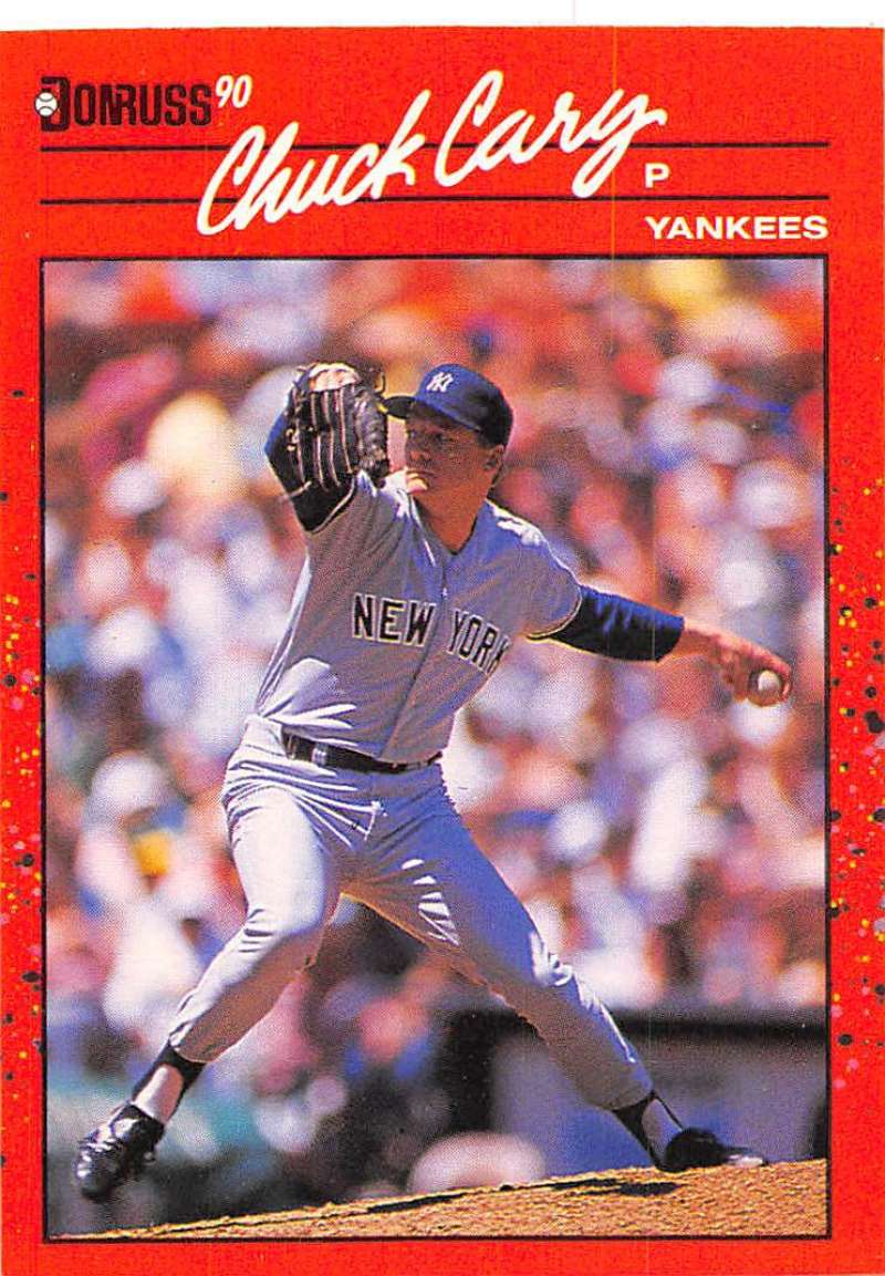 1990 Donruss Baseball #429 Chuck Cary New York Yankees Image 1
