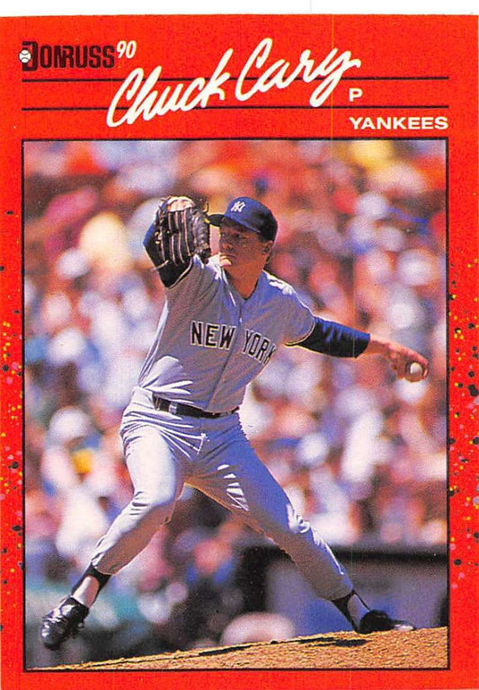 1990 Donruss Baseball  #429 Chuck Cary  New York Yankees  Image 1