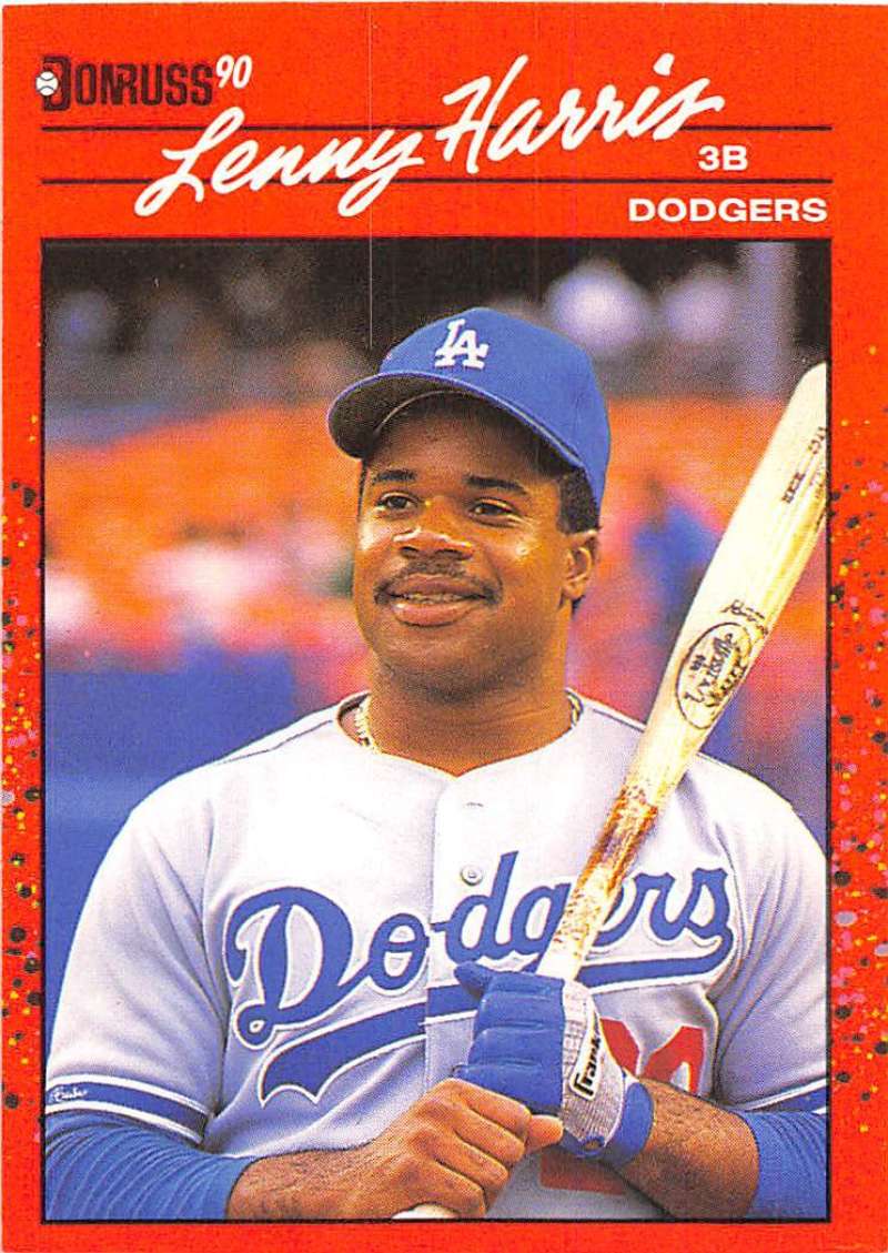 1990 Donruss Baseball #434 Lenny Harris Los Angeles Dodgers Image 1