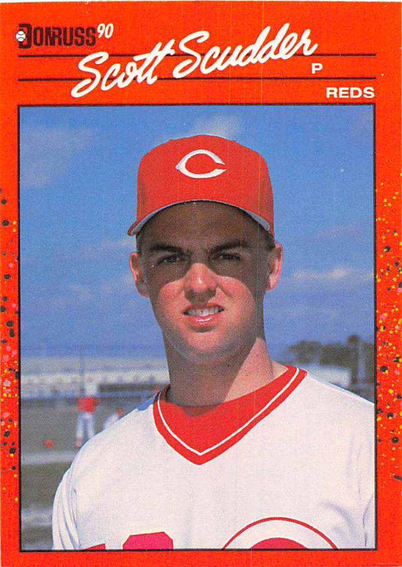 1990 Donruss Baseball #435 Scott Scudder Cincinnati Reds Image 1