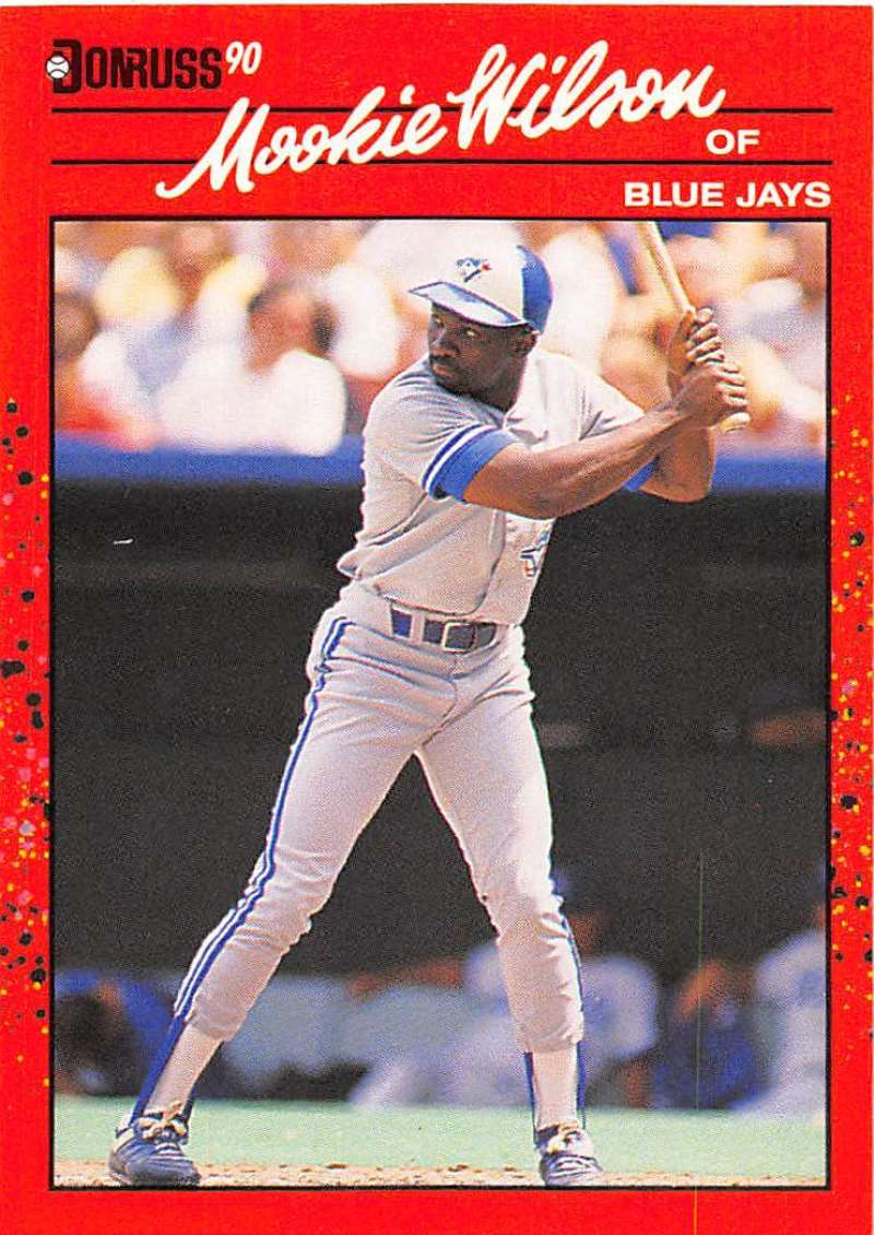 1990 Donruss Baseball #442 Mookie Wilson Toronto Blue Jays Image 1