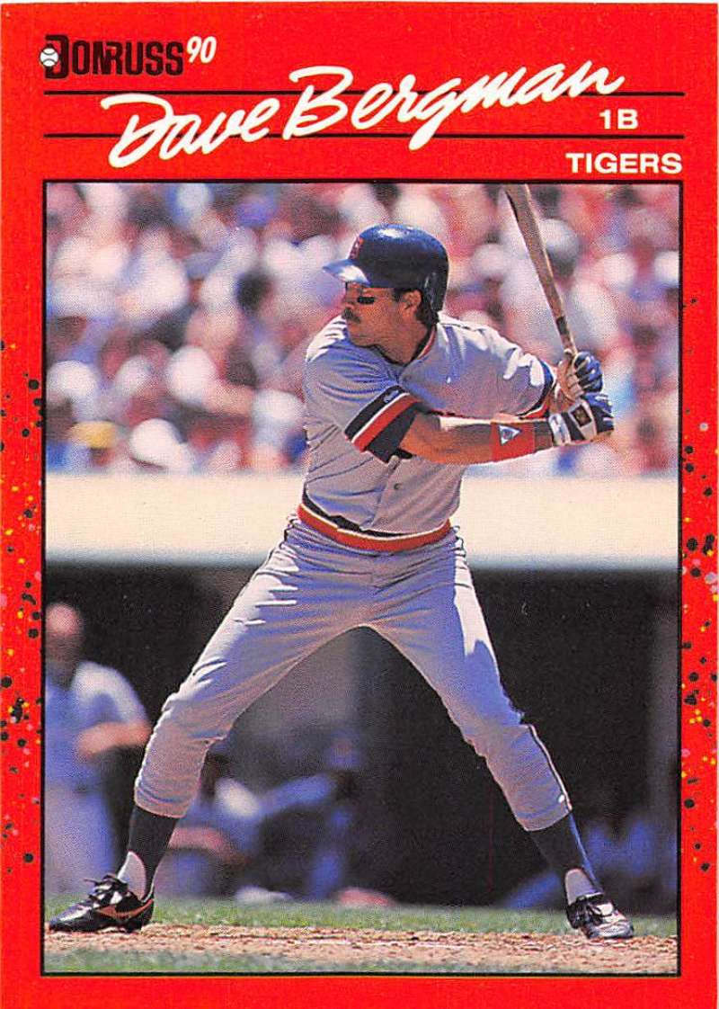 1990 Donruss Baseball #445 Dave Bergman Detroit Tigers Image 1