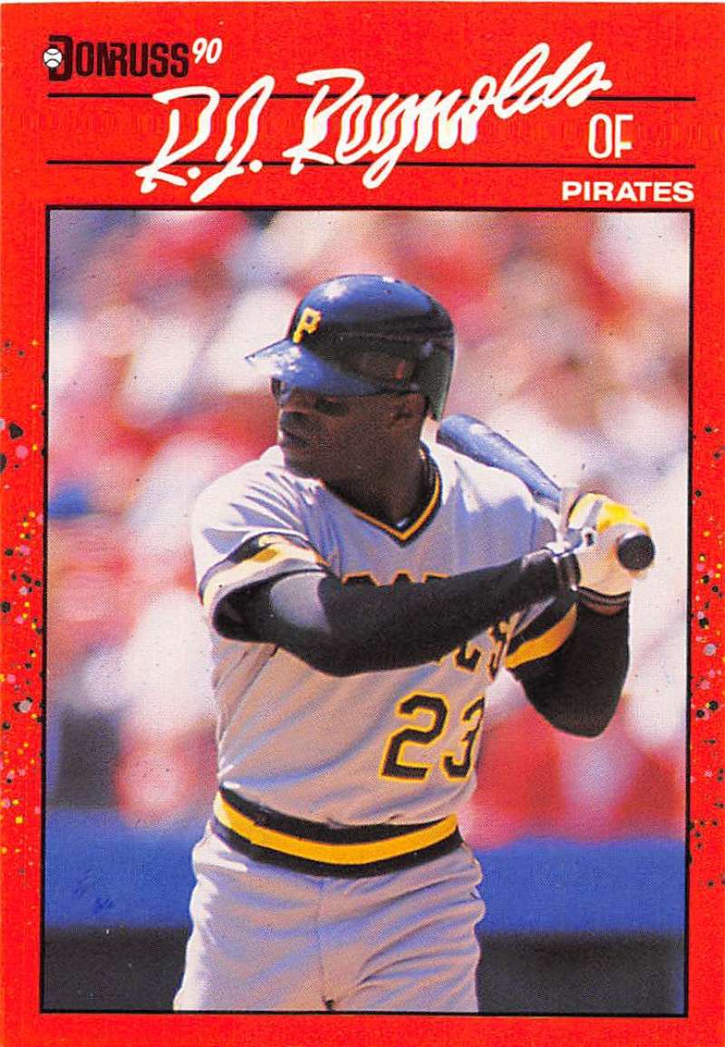 1990 Donruss Baseball #447 R.J. Reynolds Pittsburgh Pirates Image 1