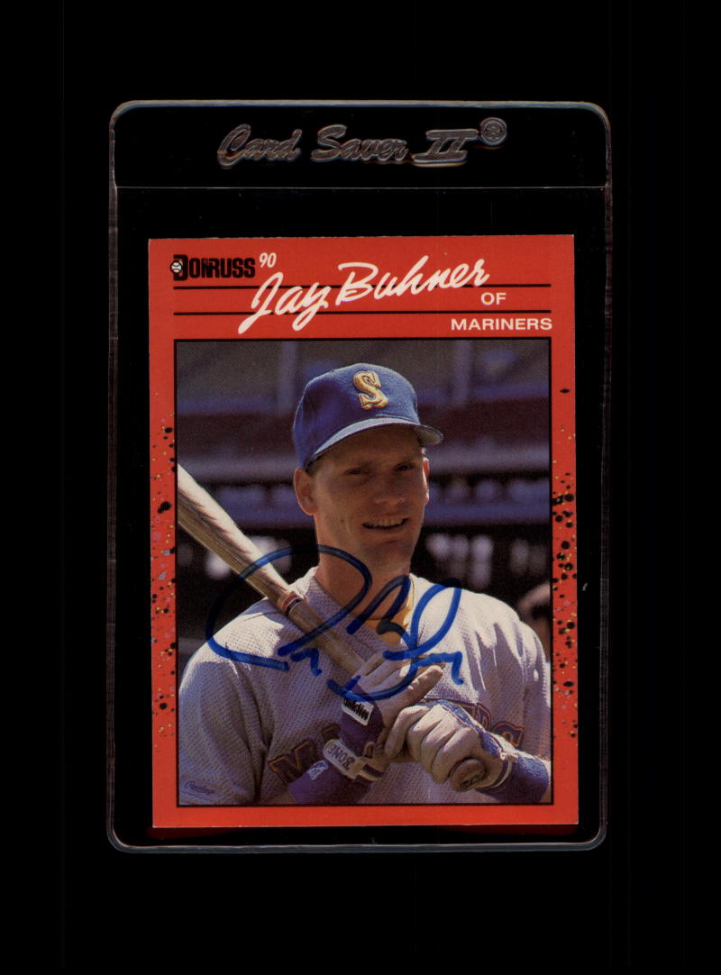 1990 Donruss Baseball #448 Jay Buhner Seattle Mariners Image 1