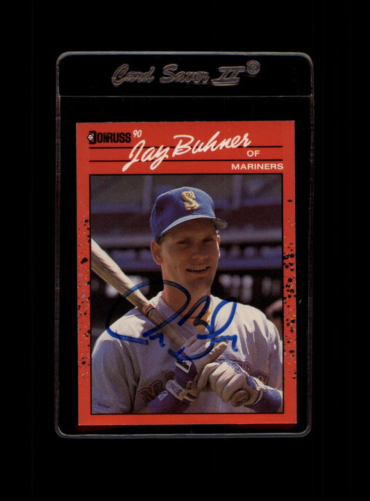 1990 Donruss Baseball  #448 Jay Buhner  Seattle Mariners  Image 1