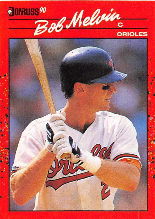 1990 Donruss Baseball  #451 Bob Melvin  Baltimore Orioles  Image 1
