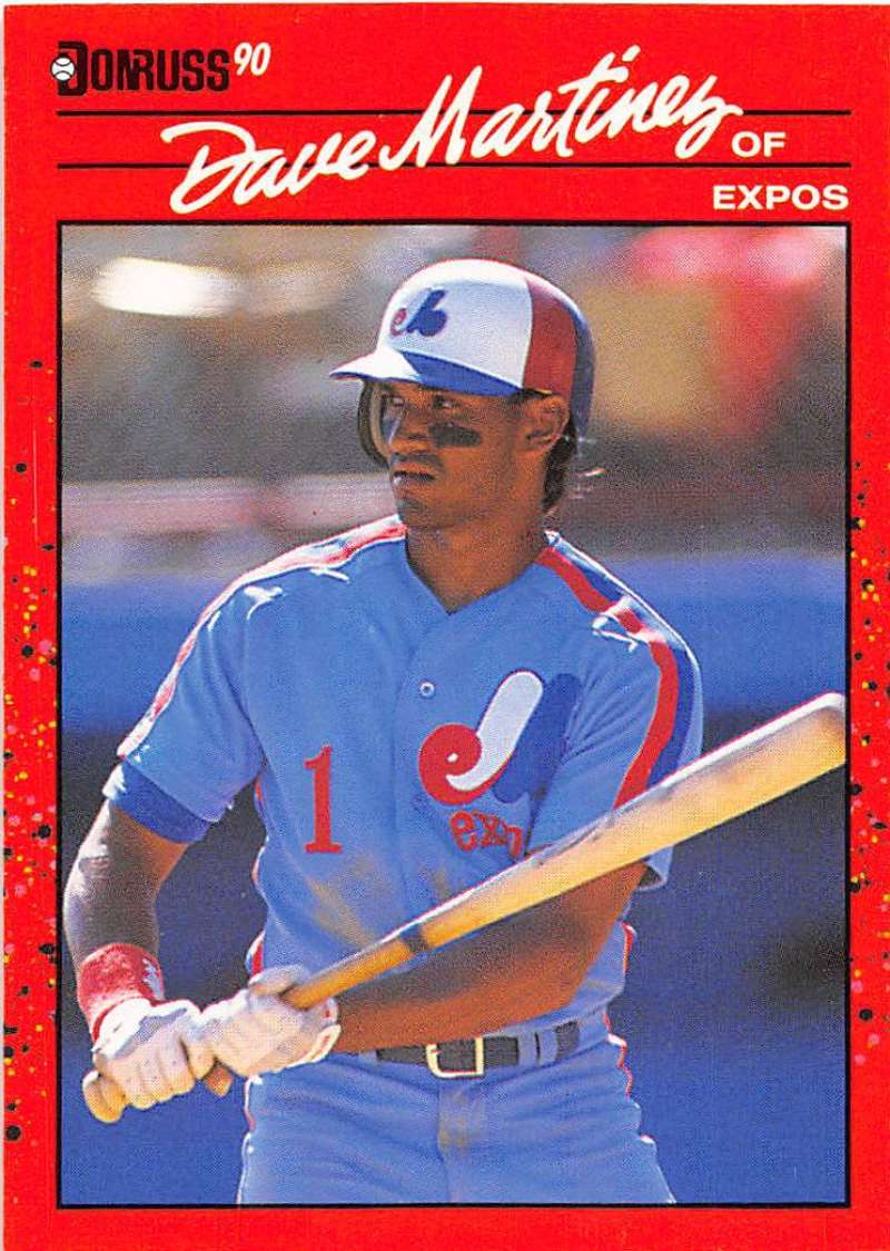 1990 Donruss Baseball #452 Dave Martinez Montreal Expos Image 1