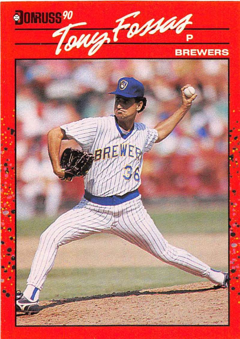 1990 Donruss Baseball #457 Tony Fossas RC Rookie Milwaukee Brewers Image 1