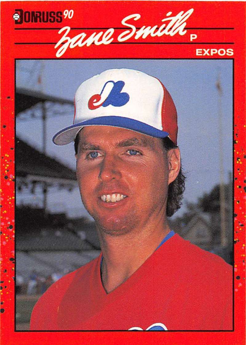 1990 Donruss Baseball #460 Zane Smith Montreal Expos Image 1
