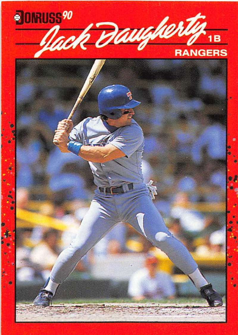 1990 Donruss Baseball #461 Jack Daugherty RC Rookie Texas Rangers Image 1