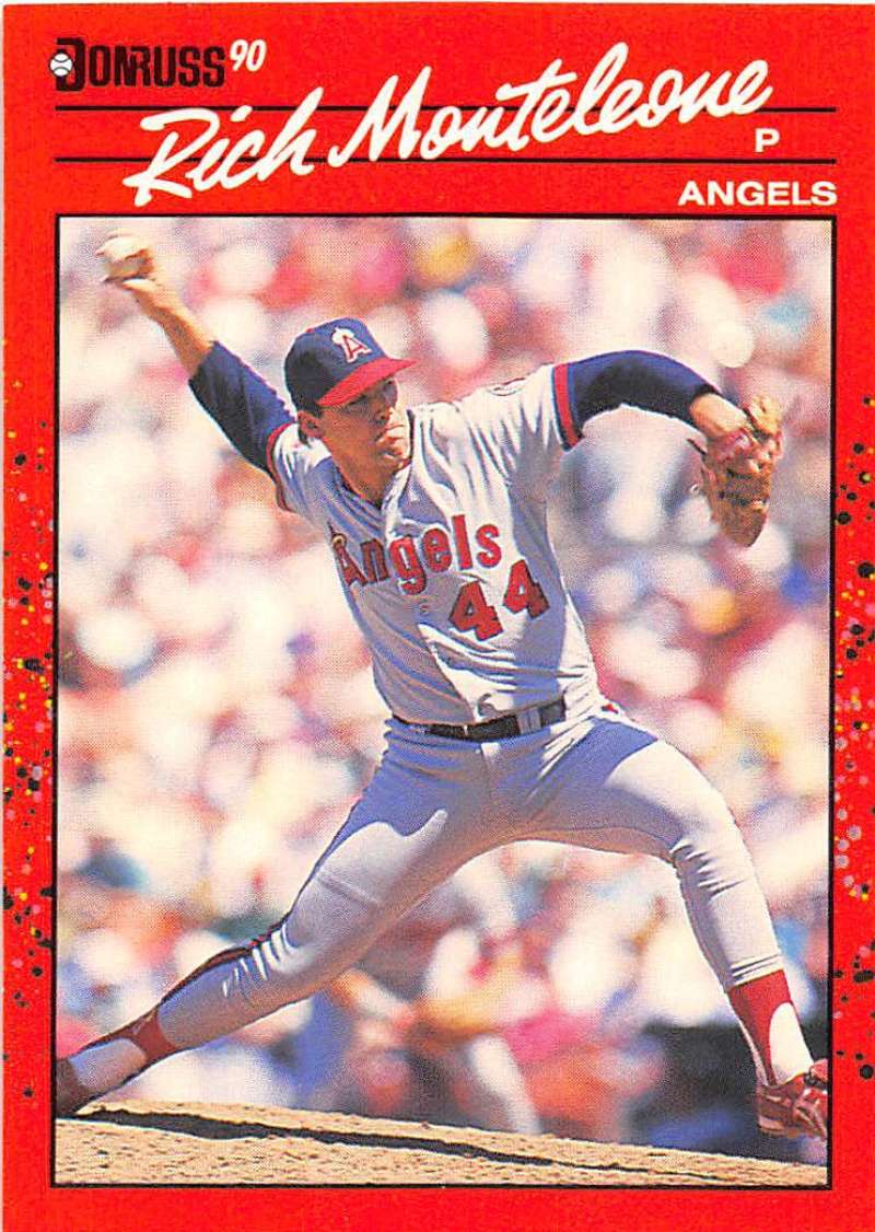 1990 Donruss Baseball #462 Rich Monteleone California Angels Image 1
