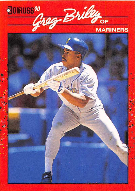 1990 Donruss Baseball  #463 Greg Briley  Seattle Mariners  Image 1