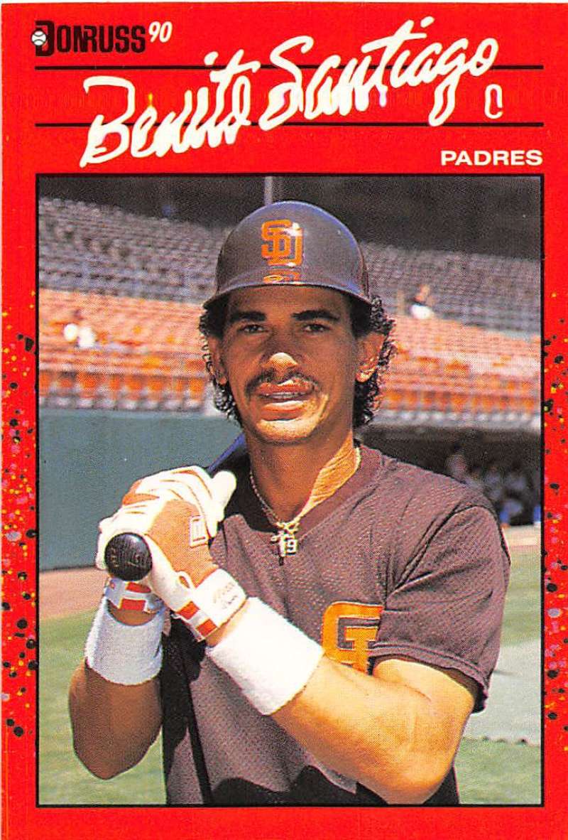 1990 Donruss Baseball #465 Benito Santiago San Diego Padres Image 1