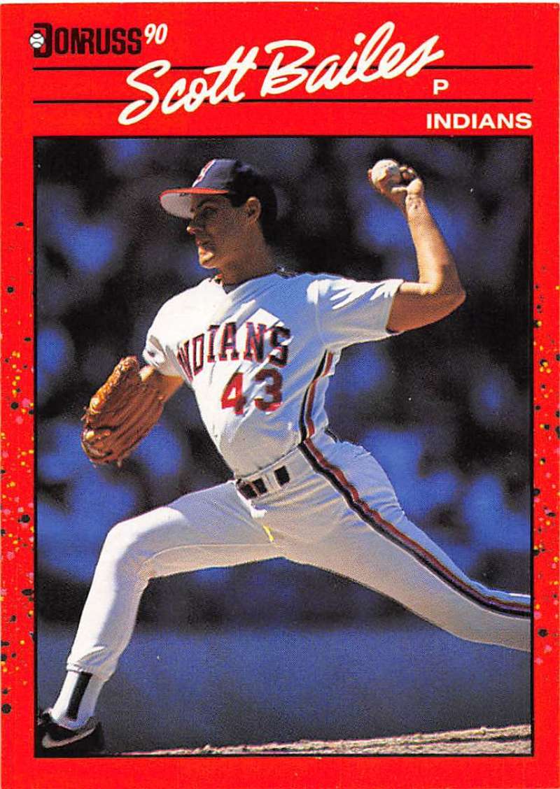 1990 Donruss Baseball #468 Scott Bailes Cleveland Indians Image 1