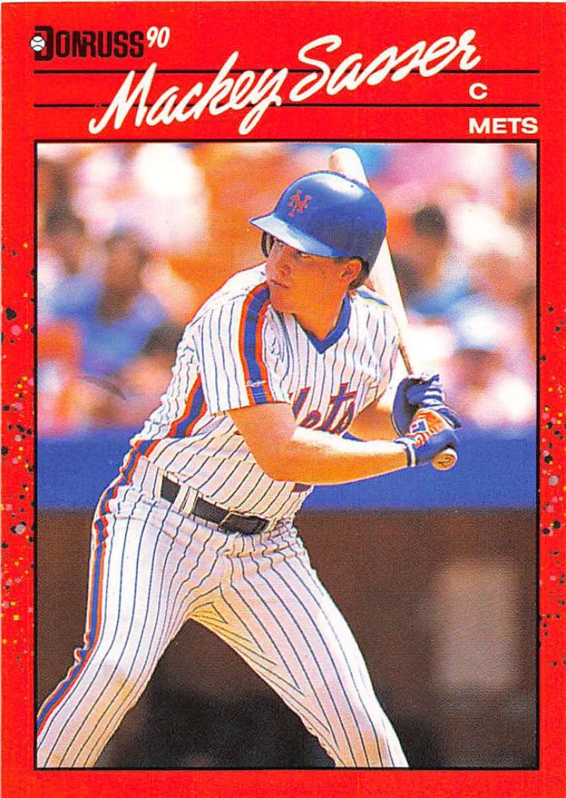 1990 Donruss Baseball #471 Mackey Sasser New York Mets Image 1
