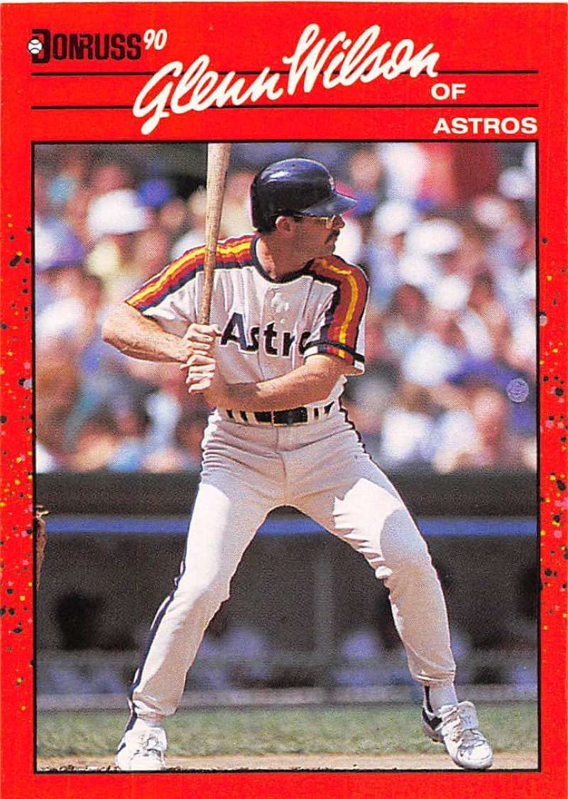 1990 Donruss Baseball #472 Glenn Wilson Houston Astros Image 1