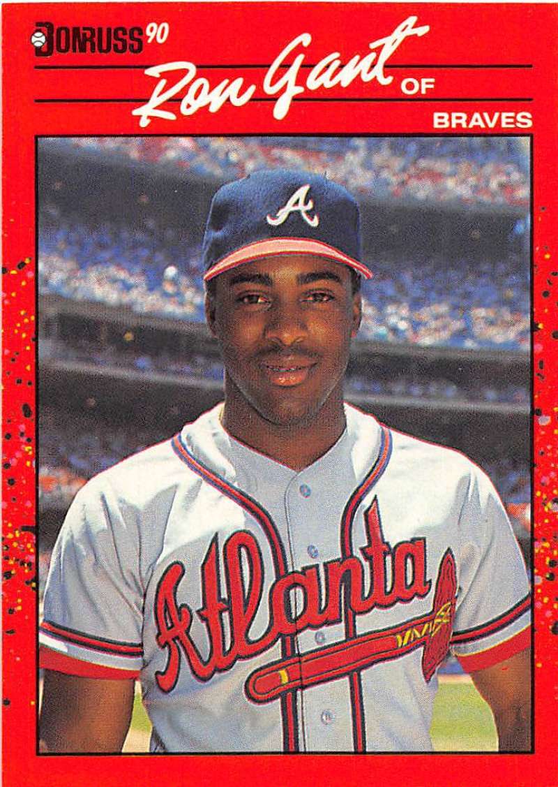 1990 Donruss Baseball #475 Ron Gant Atlanta Braves Image 1