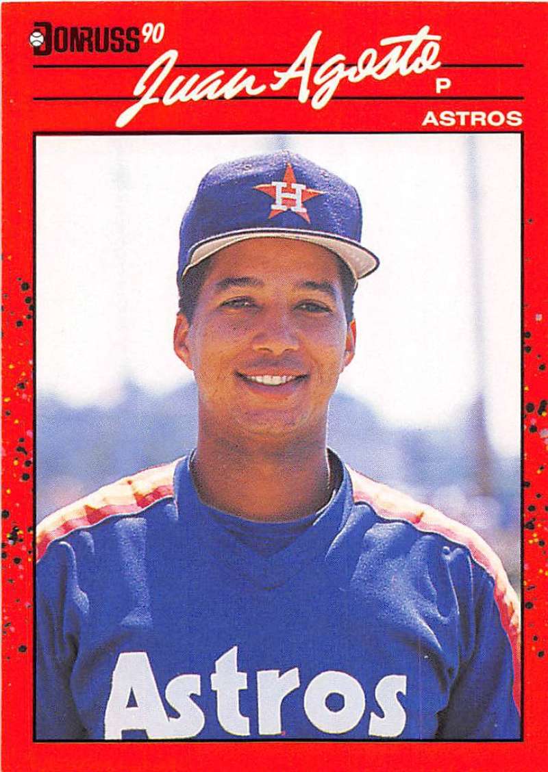1990 Donruss Baseball #477 Juan Agosto Houston Astros Image 1
