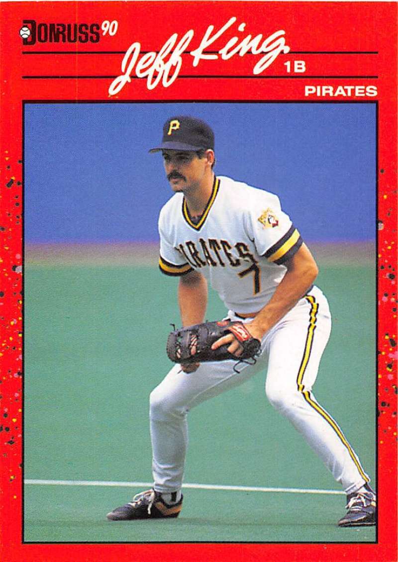 1990 Donruss Baseball #480 Jeff King Pittsburgh Pirates Image 1