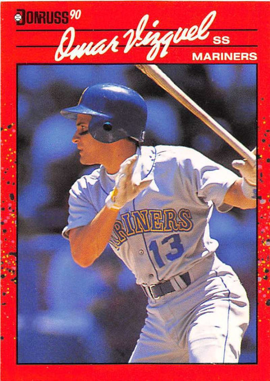 1990 Donruss Baseball  #483 Omar Vizquel  Seattle Mariners  Image 1