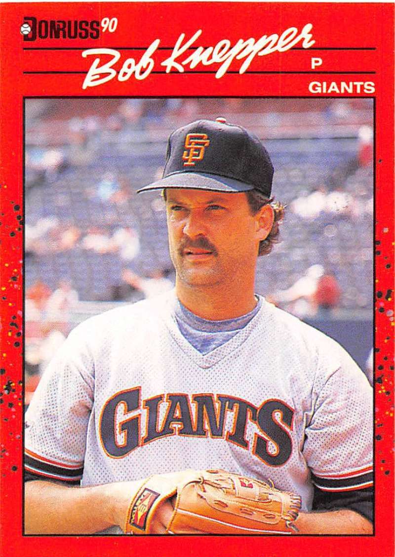 1990 Donruss Baseball #485 Bob Knepper San Francisco Giants Image 1