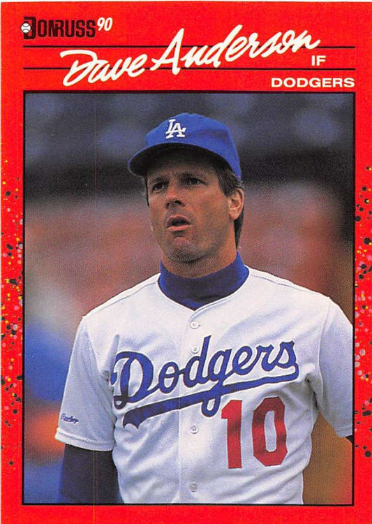 1990 Donruss Baseball  #486 Dave Anderson  Los Angeles Dodgers  Image 1