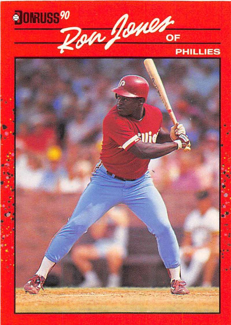 1990 Donruss Baseball #487 Ron Jones Philadelphia Phillies Image 1