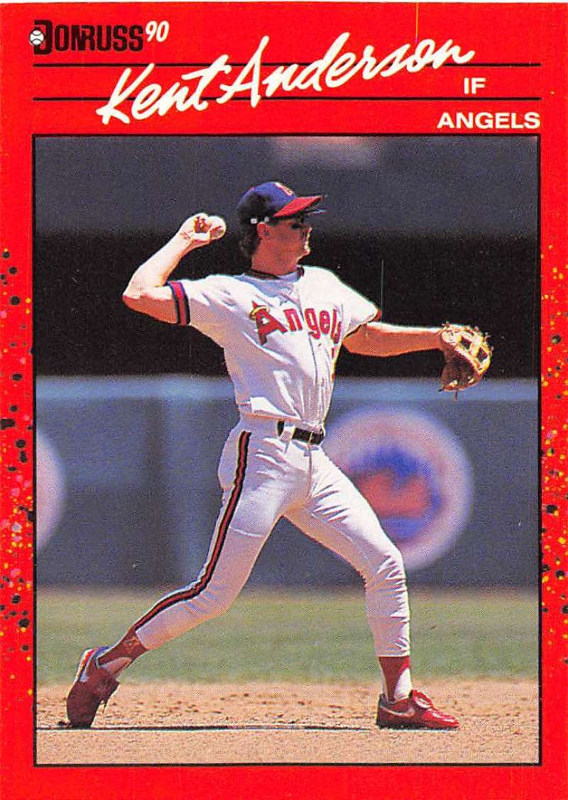 1990 Donruss Baseball #490 Kent Anderson RC Rookie California Angels Image 1