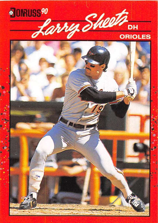 1990 Donruss Baseball  #495 Larry Sheets  Baltimore Orioles  Image 1