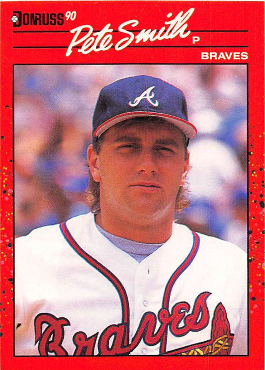 1990 Donruss Baseball  #499 Pete Smith  Atlanta Braves  Image 1